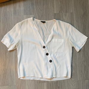 White button topshop blouse